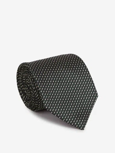 Zegna Silk Tie In Green