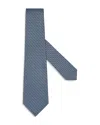 Zegna Silk Tie In Light Blue
