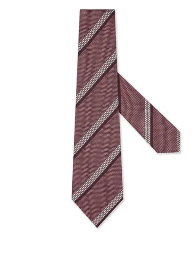 Zegna Silk Tie In Pink