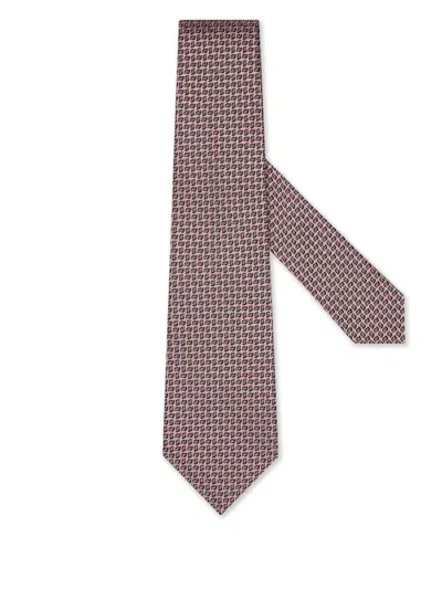 Zegna Silk Tie In Pink
