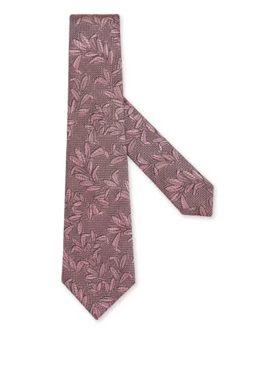 Zegna Silk Tie In Pink