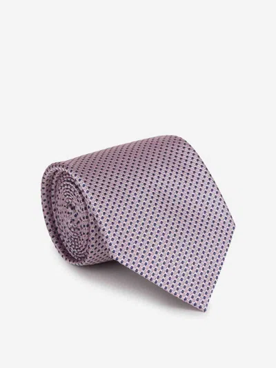 Zegna Silk Tie In Pink