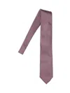 Zegna Silk Ties With Diamond Pattern And Pointed Tip In Pink
