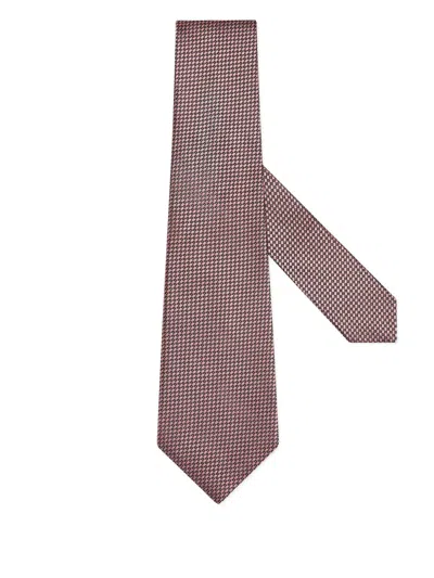 Zegna Silk Tie In Pink
