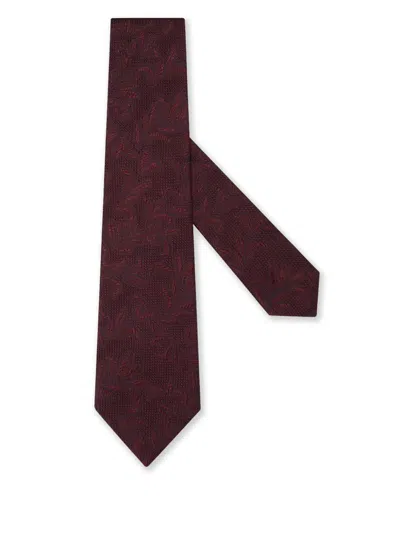 Zegna Silk Tie In Purple
