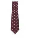 Zegna Floral Pattern Standard Width Ties Collection In Red