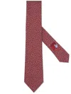 Zegna Red Silk Tie In Red