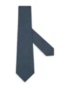 Zegna Cravate En Soie Bleu Sarcelle In Teal Blue