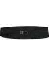 Zegna Silver Hardware Silk Belt In Black