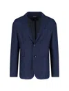Zegna Single-breasted Blazer - Navy