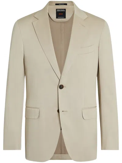 Zegna Centoventimila Cotton-wool Blazer In 中性色