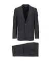 Zegna Single-breasted Blazer And Trousers Two-piece Set In Gray