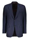 Zegna Single-breasted Two-button Jacket In Blau