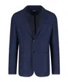 Zegna Single-breasted Blazer - Navy In Blue