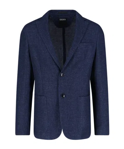 ZEGNA ZEGNA SINGLE-BREASTED TAILORED BLAZER