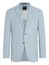 Zegna Single-breasted Blazer In Blue