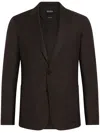 Zegna Centoventimila Cotton And Wool Jacket In Burgundy
