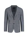 Zegna Jacket Tailored Buttoned Cuffs In Gray