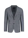 Zegna Jacket Tailored Buttoned Cuffs In Gray