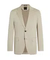 Zegna Single-breasted Blazer In Green