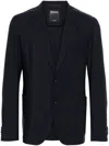 Zegna Single-breasted Cashmere Blazer In Blue