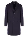 Zegna Single-breasted Coat In Blue