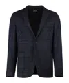 Zegna Single Breasted Double Button Jacket In Black