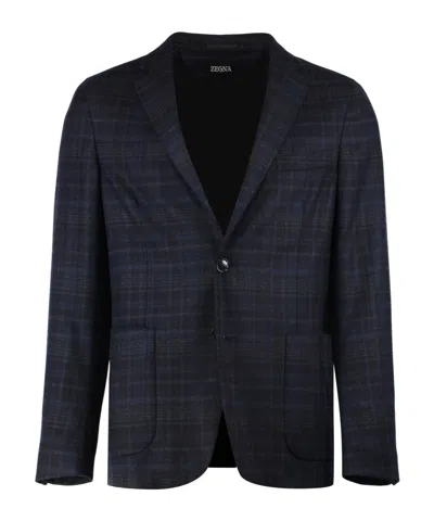 ZEGNA SINGLE-BREASTED NOTCHED-LAPEL BLAZER