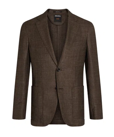Zegna Single-breasted Jacket In Black