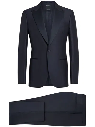 Zegna Trofeo 600 Tailored Evening Suit In Multi