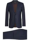 Zegna Centoventimila Single-breasted Wool Suit In 蓝色