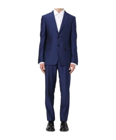 Zegna Single-breasted Suit In Brown