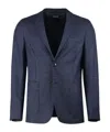 Zegna Two-button Single-breasted Tailored Jacket In Blue