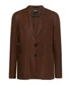 Zegna Single-breasted Linen Blazer In Brown