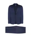 Zegna Single-breasted Suit In Navy Blue