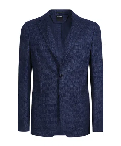 ZEGNA ZEGNA SINGLE-BREASTED TAILORED BLAZER