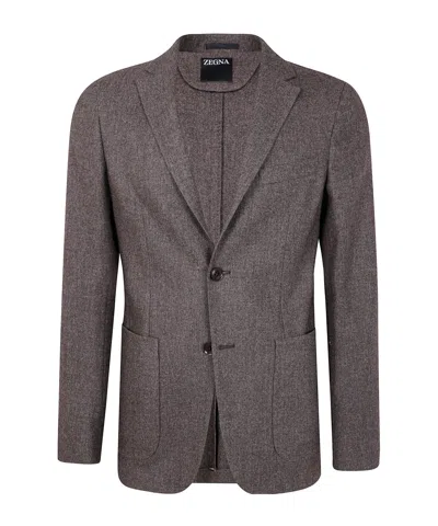 ZEGNA ZEGNA SINGLE BREASTED TAILORED JACKET