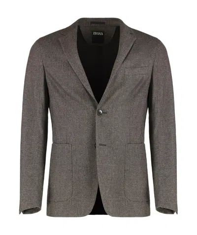 ZEGNA ZEGNA SINGLE BREASTED TAILORED JACKET