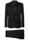 Zegna Single-breasted Tailored Suit In Blue Navy Unito