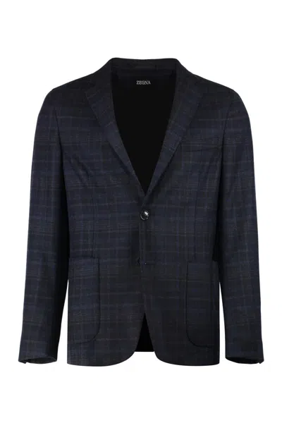 ZEGNA ZEGNA SINGLE-BREASTED TWO-BUTTON JACKET