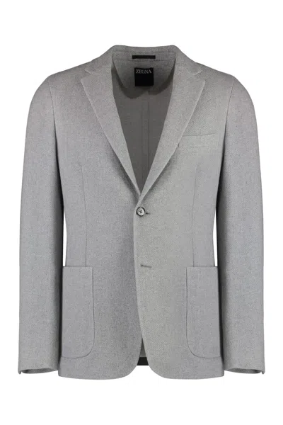 ZEGNA SINGLE-BREASTED TWO-BUTTON JACKET