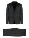 Zegna Single-breasted Two-piece Suit In Black