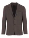 Zegna Single-breasted Wool Blazer In Burgundy