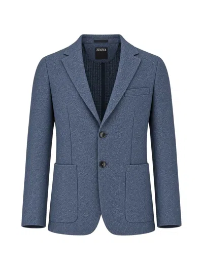 Zegna Single-breasted Blazer In Multi