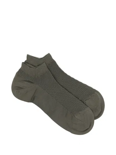 Zegna Sleek Dash Socks In Green