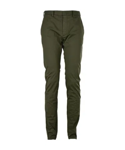 Zegna Slim Casual Pants In Green