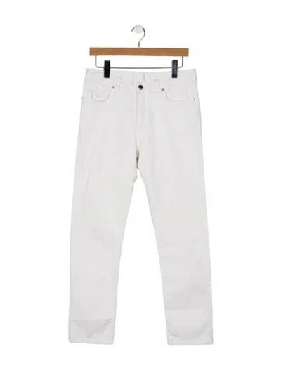 Pre-owned Zegna Slim Fit Jeans In White
