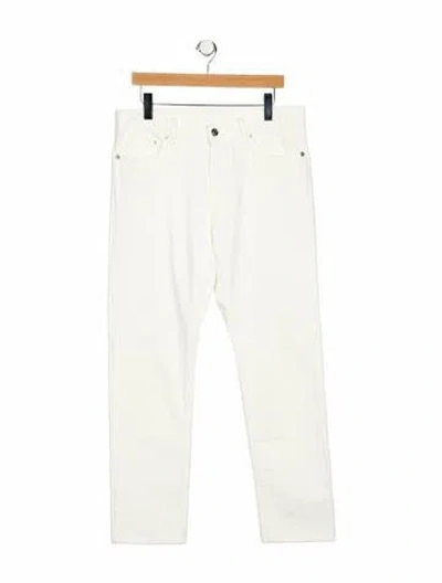 Pre-owned Zegna Slim Fit Jeans In White