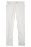 Zegna Roccia Slim-fit Straight-leg Garment-dyed Linen-blend Trousers In White Sld
