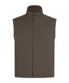 Zegna Slim Fit Softshell Vest In Brown